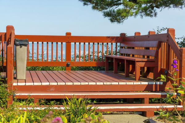 Redwood Deck Construction in Rockford